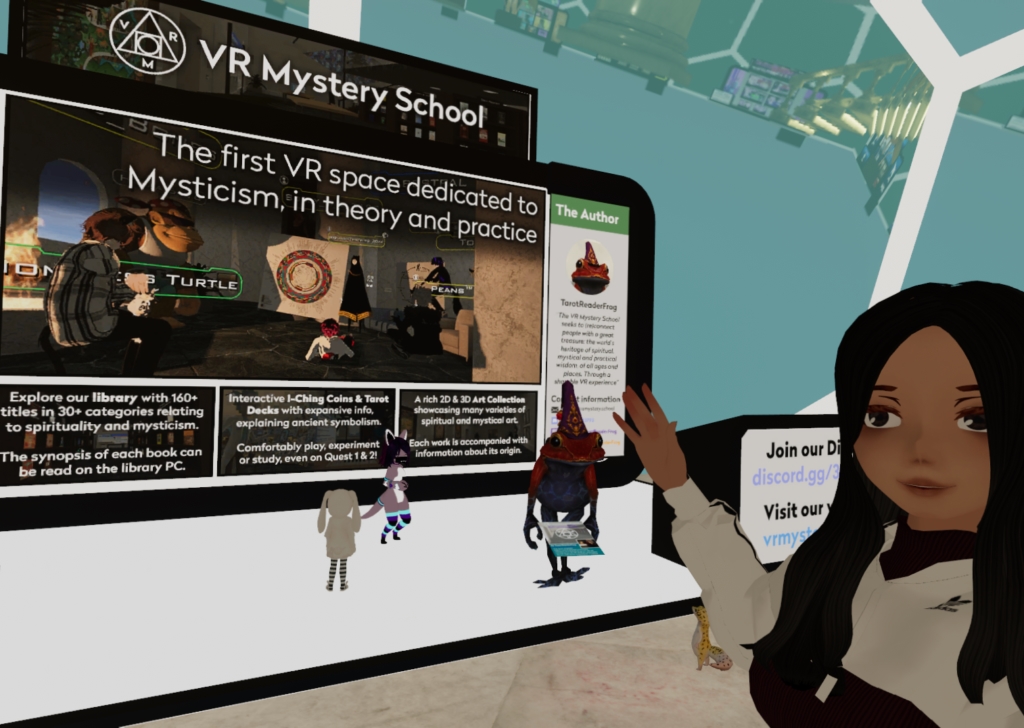 The VR Mystery School lectorium in VRChat.